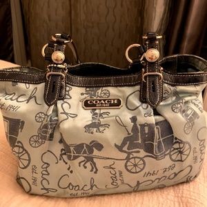 Navy and Light Blue Coach Purse